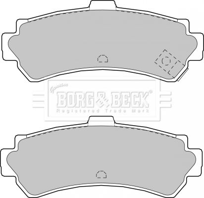BORG & BECK Комплект тормозных колодок, дисковый тормоз BBP1552